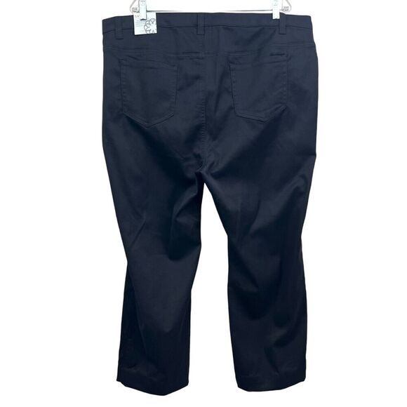 Catherines Womens Pants Sateen Stretch Straight Leg 5‎ Pocket Zip Black Sz 26W - Picture 5 of 7